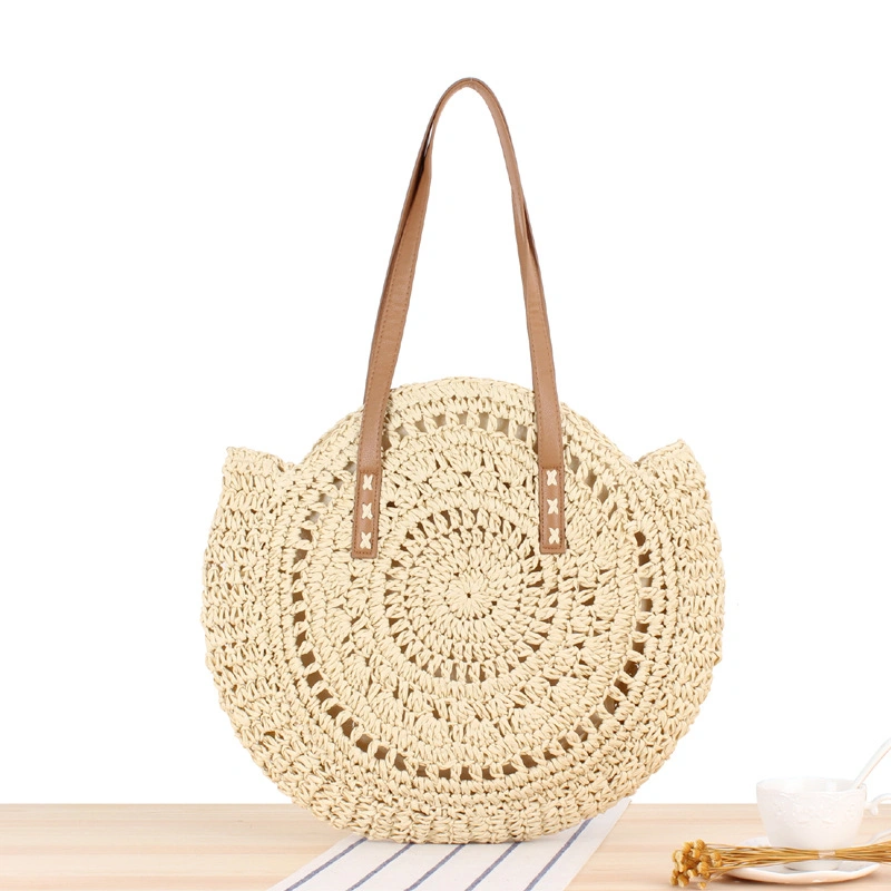 Summer Small Storage Pouch Customized Logo Straw Bag Vacation Advertising Promotional Gifts Travel Beach Bag