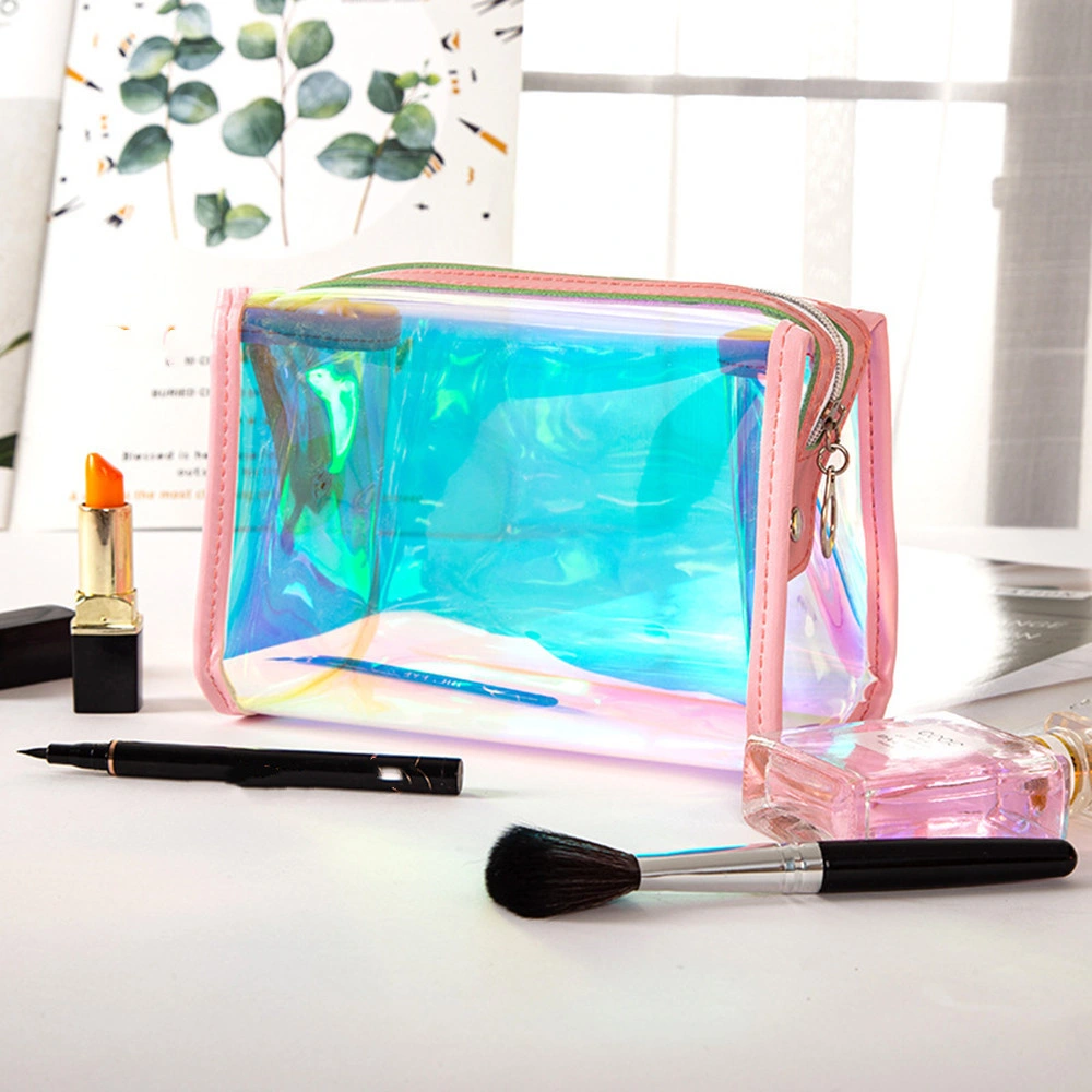 PVC Magic Color Laser Packaging Laser Cosmetic Storage Bag Portable Washing Bags