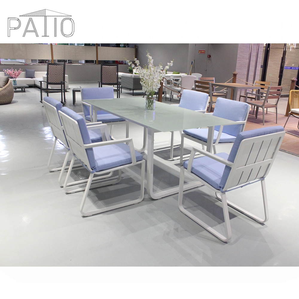 Chinese Wholesale Modern High Quality Outdoor Home Garden Patio Furniture Hot Sale Aluminium Frame Table and Chair