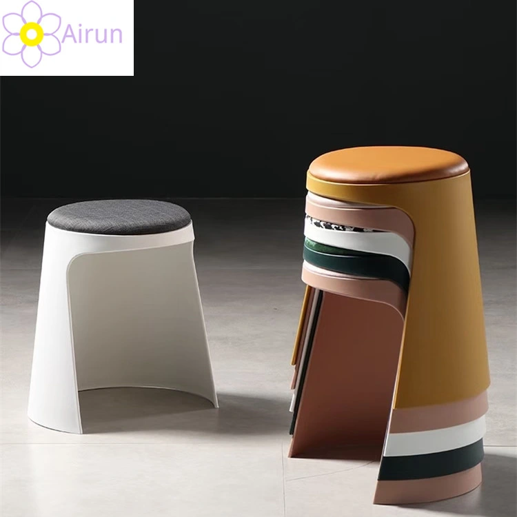 Modern Stackable Kitchen PP Plastic Chairs Storage Stool