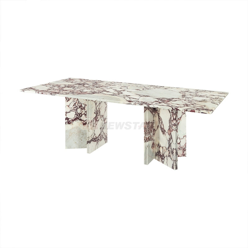 Newstar Minimalist Luxury Home Furniture Marble Dining Table Restaurant Table Calacatta Gold Dining Table