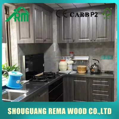 2PAC Glossy Wooden Laminates Customized Home Furniture Modern Kitchen Cabinet for Wholesales