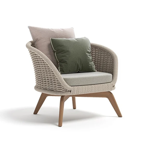 Fatory Made Wooden Hotel Home Furniture Balcony Beach Outdoor Graden Sofa Chair